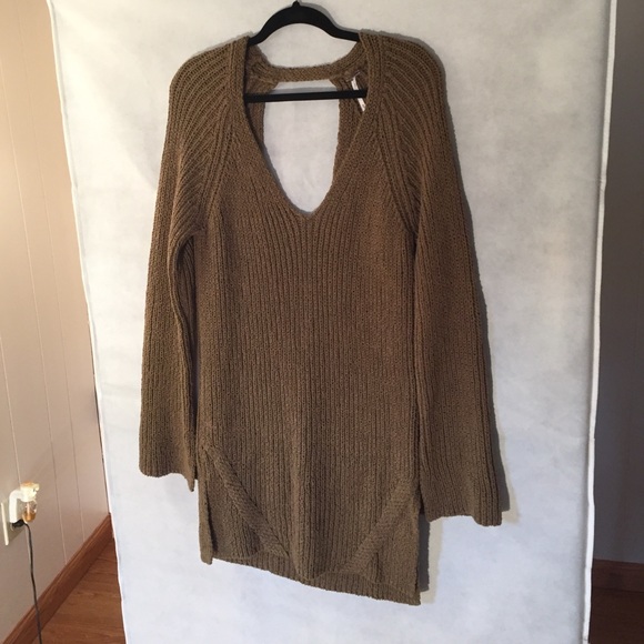 Free People Sweaters - Free People Sage Green Tunic Sweater Dress